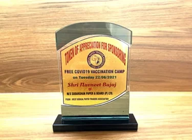 Mr. Navneet Bajaj, CXO& MD ,SBP Group, Honored for COVID-19 camp contribution